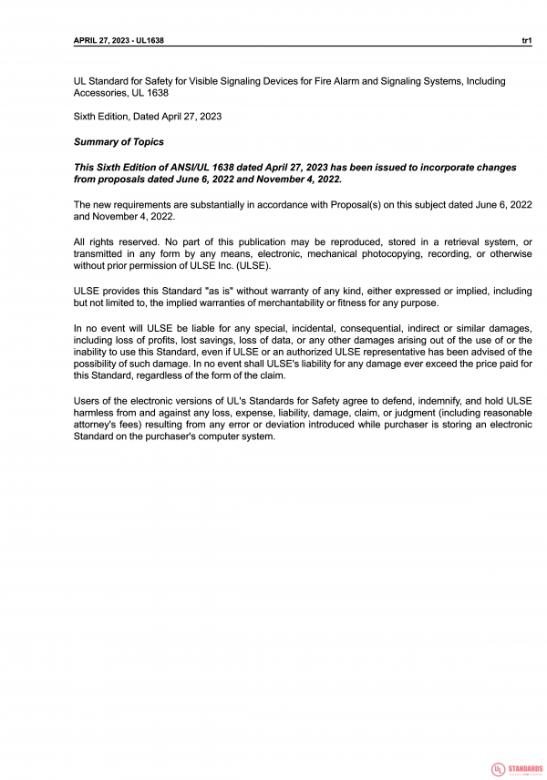 UL 1638 PDF